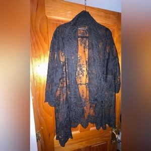 Black lace kimono, size L
